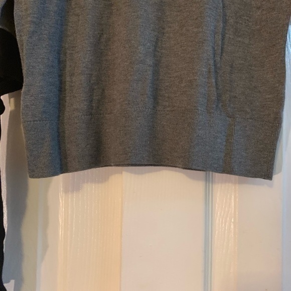 Halogen Tie Sleeve Crewneck Gray & Black Small - Picture 8 of 8